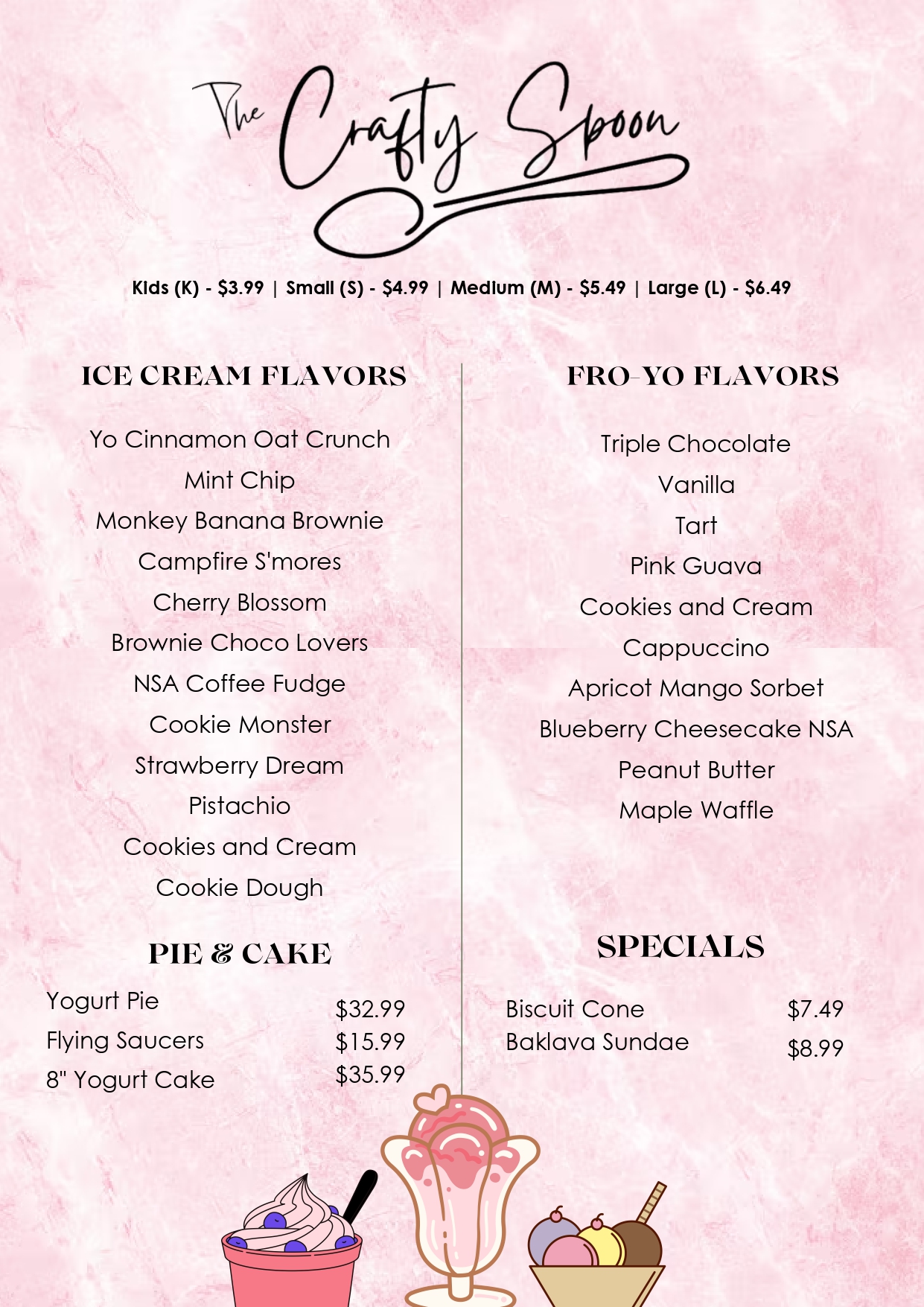 Menu Page 1